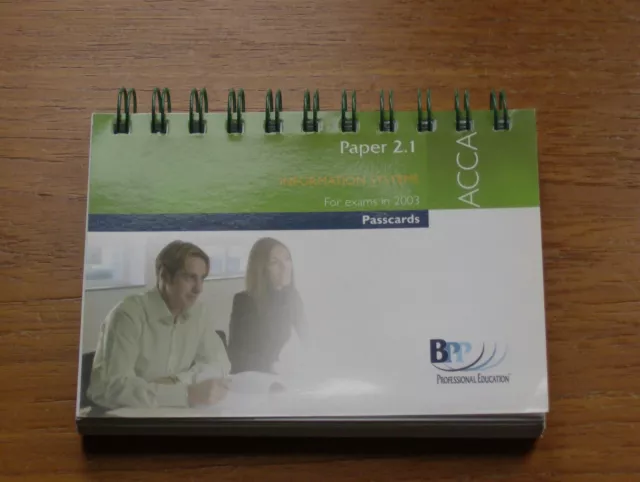 BPP ACCA Paper 2.1 Information Systems Passcards For Exams In 2003