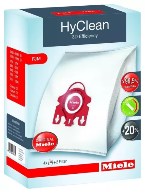 1 X Box Miele Genuine Fjm Hyclean 3D Efficiency Vacuum Bags, Young Style