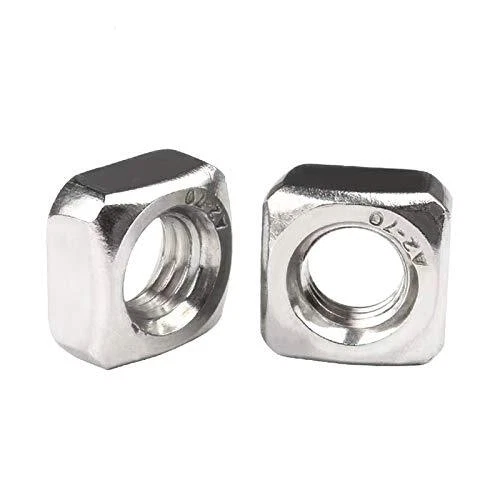 M4-0.7 Square Nuts 304 Stainless Steel Metric Coarse Thread Assortment Kit 10...