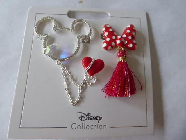 Disney Trading Pins Minnie Mouse Dangle & Tassel Pin Set
