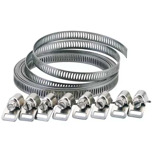 JAK QUALITY Steel Hose Clamp Kit Jubilee Clip Make Any Size Clamps Pipe Clips