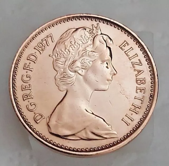 🇬🇧 UK 1977 1/2p - 1/2 New Penny Coin : ER II; 2nd portrait