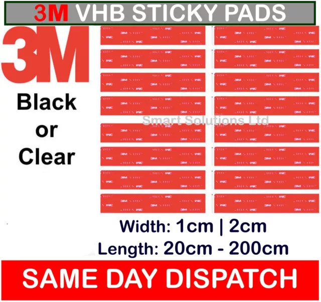 3M Double Sided Sticky Tape Roll Strong Self Adhesive Number Plate Sticky Pads