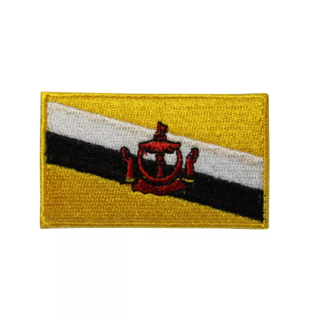 Country Of Brunei Flag Embroidered Iron On Patch - Bruneian 163-F