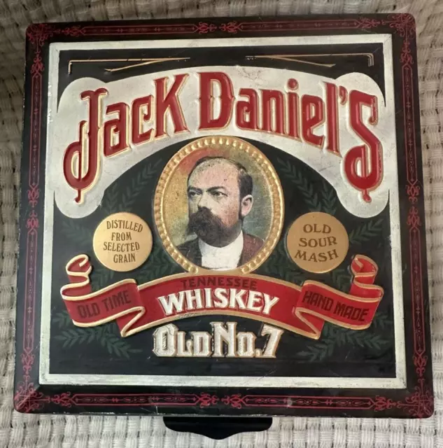 Vintage Jack Daniels Old No. 7 Tenn. Whiskey Poker Set & Chips Tin 2 New Cards