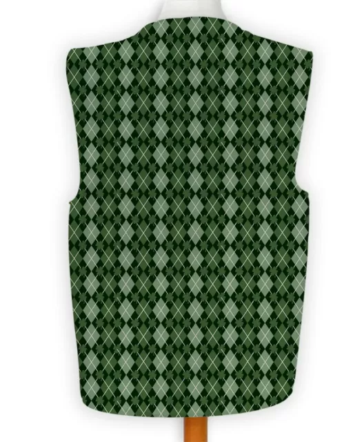 Vestido Elegante Chaleco Día de San Patricio Verde Argyll Diseño