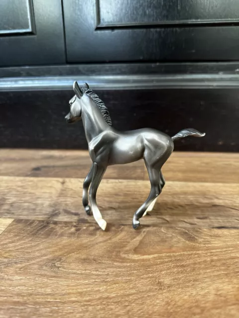 Retired Classic Breyer Horse #62031 Dark Grey Thoroughbred Mare Morgan Foal 3