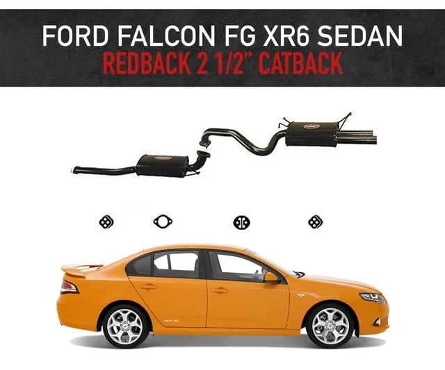 FORD FALCON FG XR6 Redback Mandrel Bent 2 1/2" Catback Exhaust for