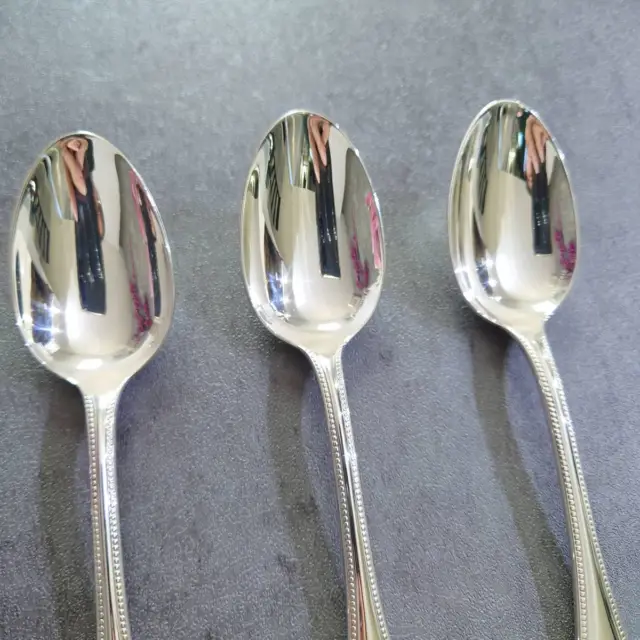 Christofle Pearls 12pcs Silverplate flatware cake fork coffee spoon 3