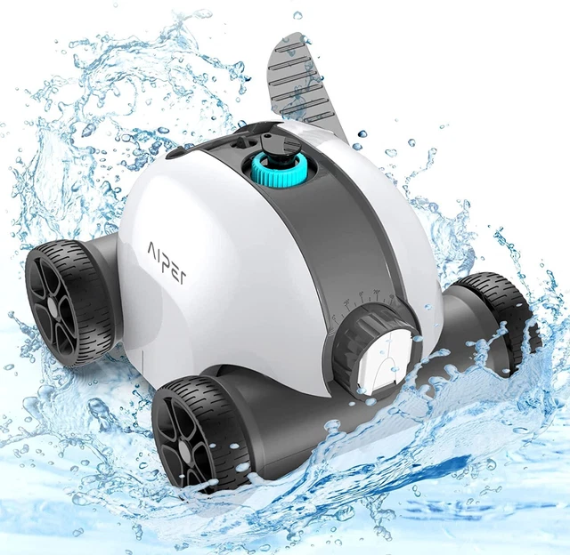 AIPER Cordless Robotic Pool Cleaner Seagull 1000 Dual-Drive Motors, Auto-Dock