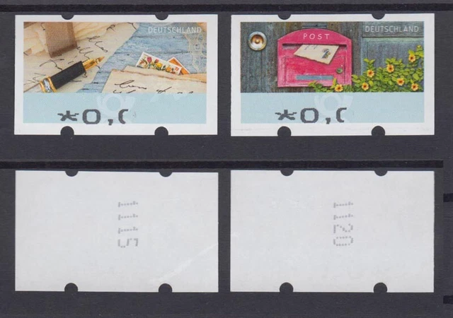 Bund ATM 2017 Mi.8+9 Fehldruck 0,0 € mit Nr. verstümmelter Aufdruck ** /39