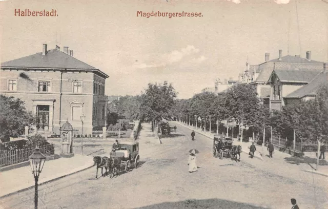 AK Postkarte Halberstadt Magdeburgerstrasse Sachsen Anhalt