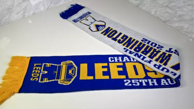 Rugby Scarf Leeds V Warrington 2012 Challenge Cup Final Scarve 25/12/12