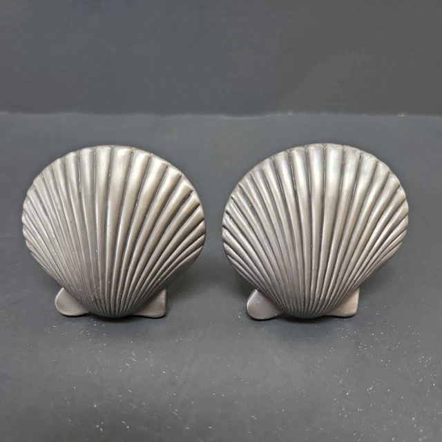 Atlas Homewares Pair of SEASHELL Knobs 2-1/8 Inch in Pewter 143-P
