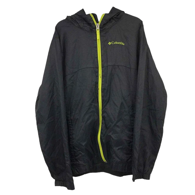 Columbia Boys Omni-Shield Hooded Windbreaker Jacket 10 Full Zip Lightweight