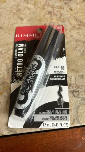 Rimmel London ScandalEyes Retro Glam Mascara, 001 Black , 0.41 Fl Oz