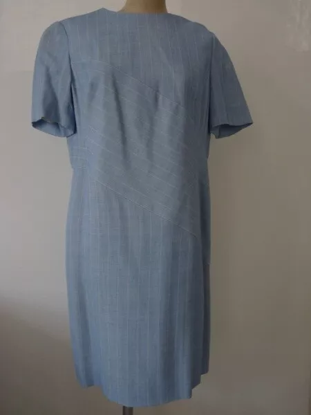 Robe Louis FERAUD Bleu Vêtement Mode Vintage (18507)