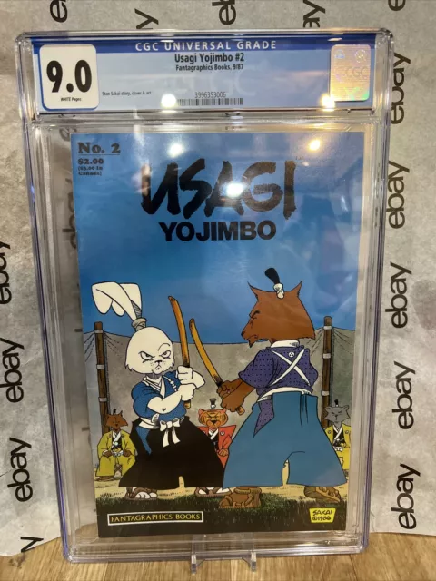 USAGI YOJIMBO # 2 CGC 9.0 Fantagraphics (1987) NETFLIX Series Comic New Slab