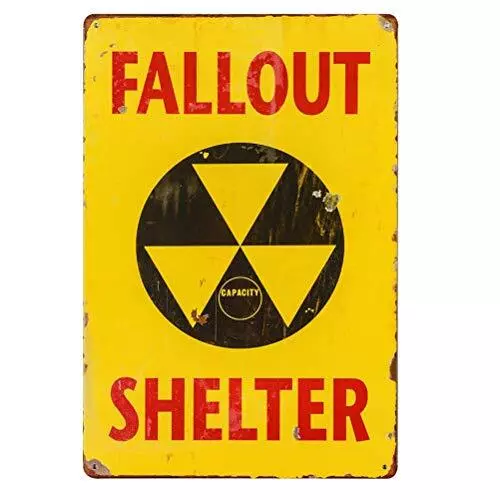 Metalsign Fallout Shelter Vintage Look Reproduction Metal Tin Sign,Garage Dec...