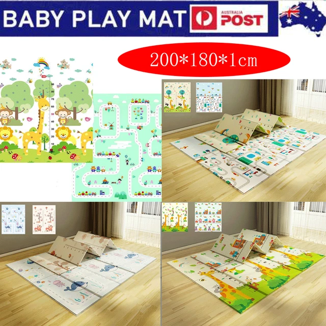 200x180cm Baby Kids Floor Play Mat Rug Picnic Cushion Crawling Mat Waterproof