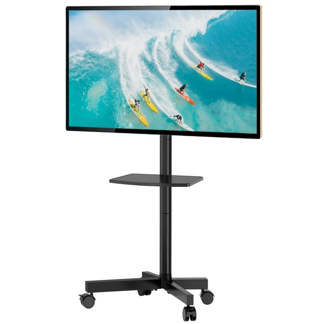 MOBILE ROLLING TV Cart with Locking Wheels for 23 to 55 in LED Flat