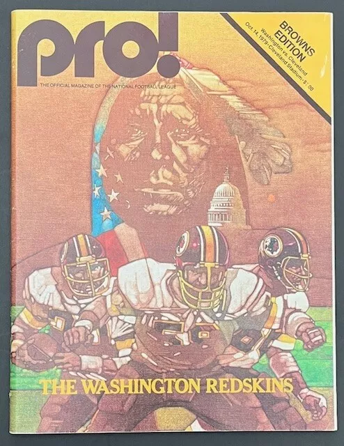 October 14 1979 NFL Football Program The Washington Redskins vs Cleveland Browns