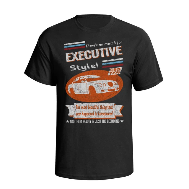 Jaguar S Type Executive Retro Style Mens Organic Cotton T-Shirt Gift Car Eco