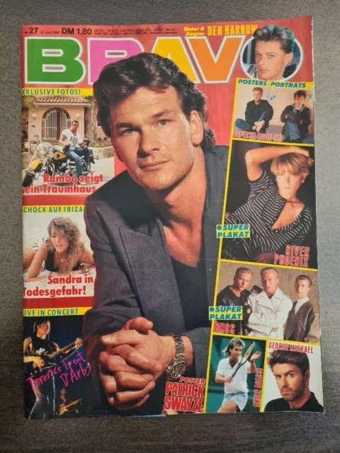 BRAVO 27/1988 Heft Komplett - Patrick Swayze, Depeche Mode, George Michael- Top!