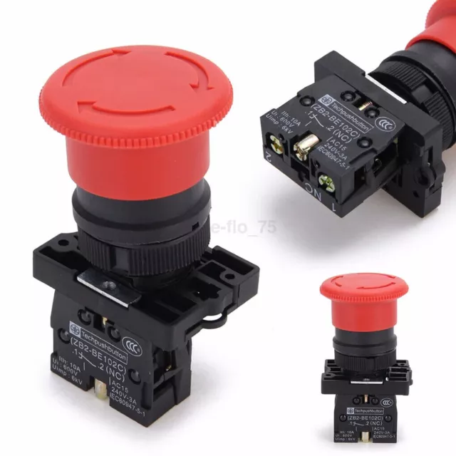 22mm Emergency Stop Push-Button XB2-ES542 Red Mushroom Stop Off Switch AU