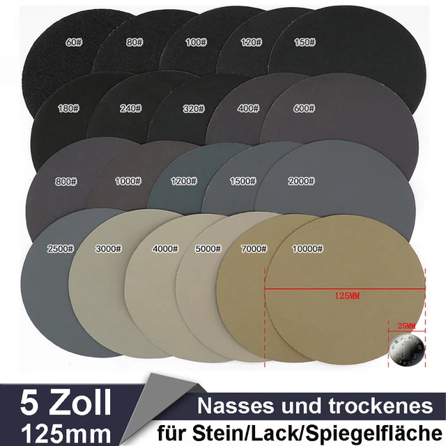 Schleifpapier Körnung P2000 – 5 Bogen, 21x11 Cm, Nass & Trocken Verwendbar