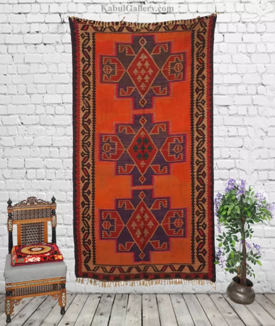 275x153 cm handgewebte nomaden Kelim Teppich orient Rug kilim flachgewebe Nr:339