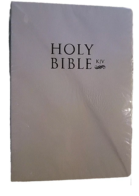THE HOLY BIBLE King James Version KJV White with Old & New Testament ...