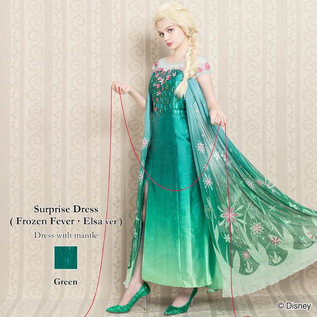 slim fit dress slacks Frozen Fever Anna Turquoise Satin Embroidered Cosplay Costume Without Boning / Concealed Zipper main image 1