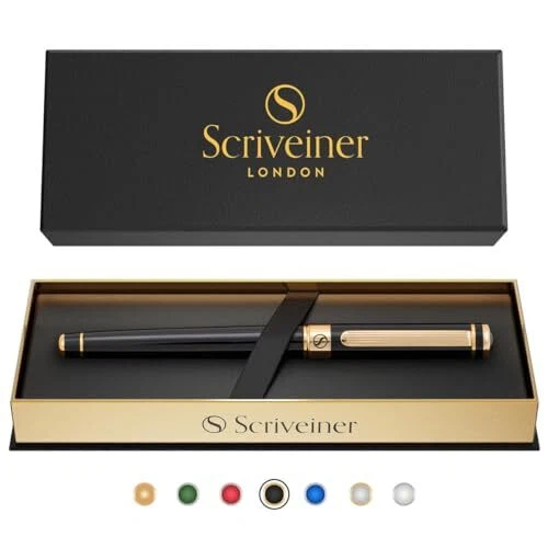 Stylo Roller Jinhao Laqué Rouge Veiné Noir - Très Belle Allure, Livré Avec Son Coffret Et Des Recharges - Neuf Avec étiquettes