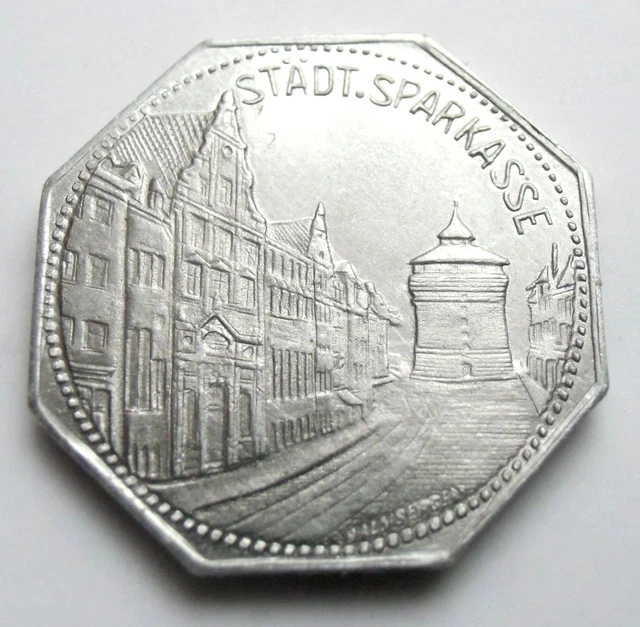 (38). Wwi  Notgeld Coin   20 Pfennig  - 1920  Stadt Nürnberg  Strassenbahn