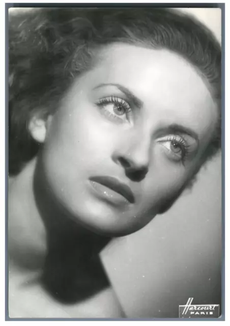 France, Denise Noël, actrice française  Vintage silver print. Studio Harcourt