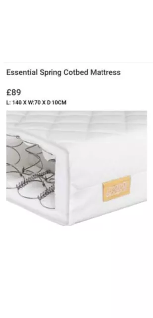 Mamas & papas pocket sprung cotbed mattress deals