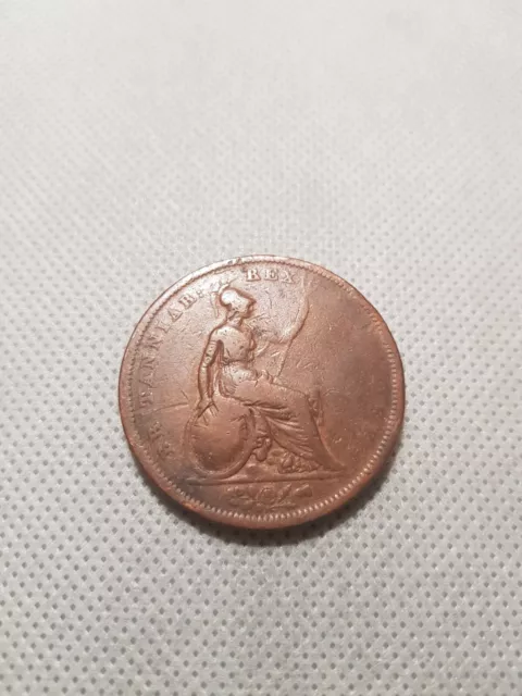 1826 George IV Penny Coin