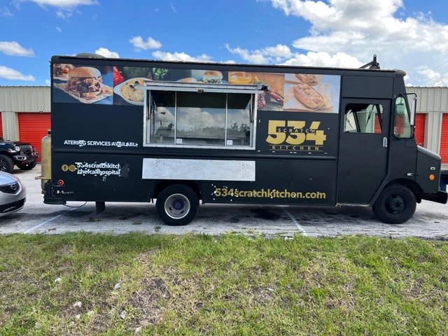 Cheap food truck, low Mileage, well maintained! Custom wrap, Diesel Engine,