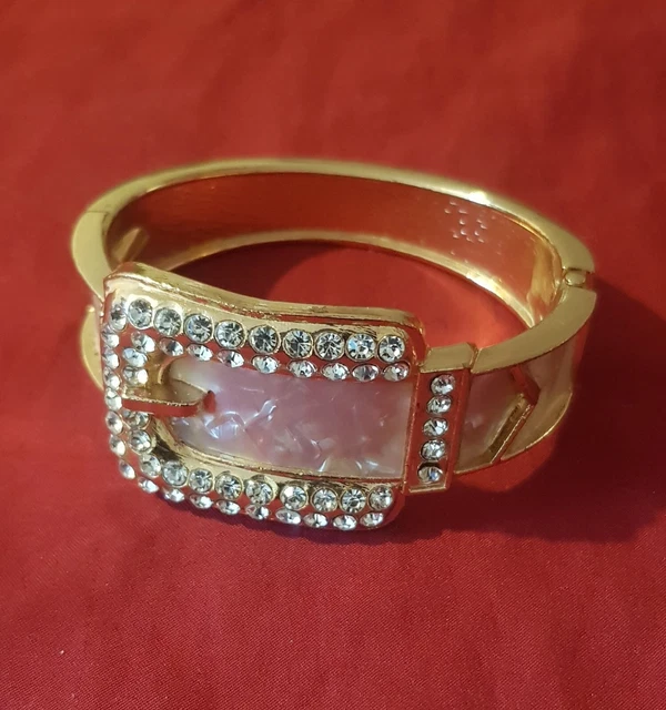 MICHAEL KORS GOLD Plated Hinged Bangle with pave set stones £20.00
