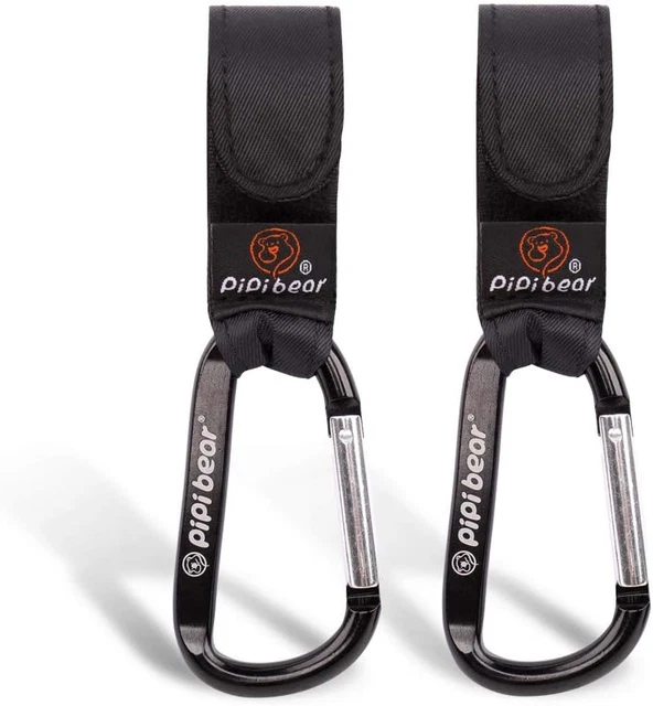Pipibear Kinderwagenhaken, Mehrzweck Buggy Clips für Wickeltasche, Handtasche Link