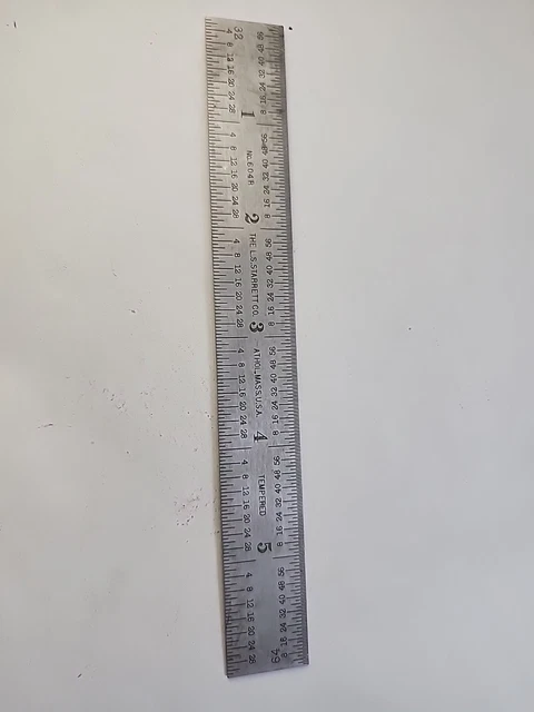 Vintage L. S. Starrett 604R, 6" Scale, Tempered Steel, rule USA READ