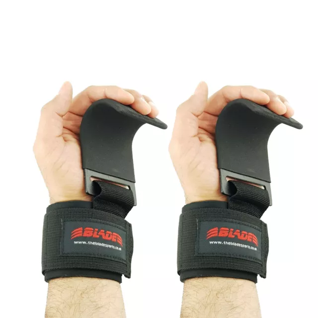 WEIGHT LIFTING Hooks Wrist Grip Straps Gloves Best Steel Pull Up