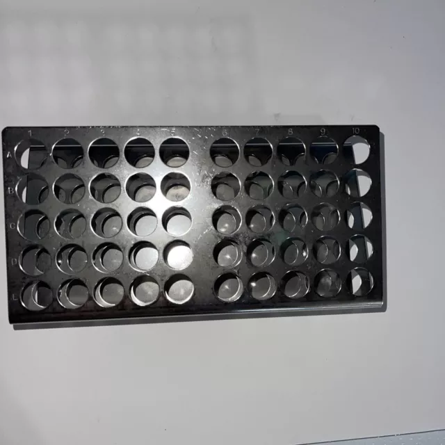 Stainless Steel Test Tube Z-Rack Holder Storage Lab Stand Science - 50 Holes