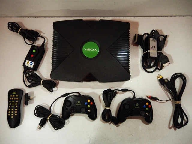 Console Microsoft Xbox Première Génération FAT – Version PAL, Avec Manette, Câbles Et Jeu