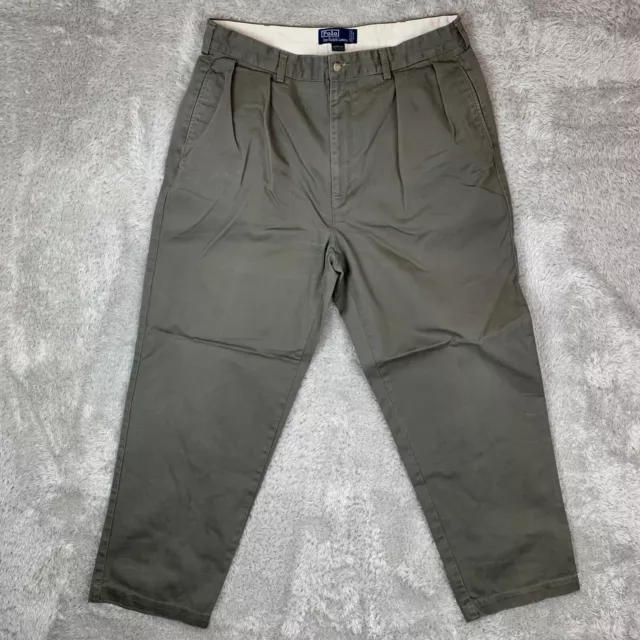 POLO Ralph Lauren Green Cotton Andrew Pant Chino Trousers Size Men's W38 L30