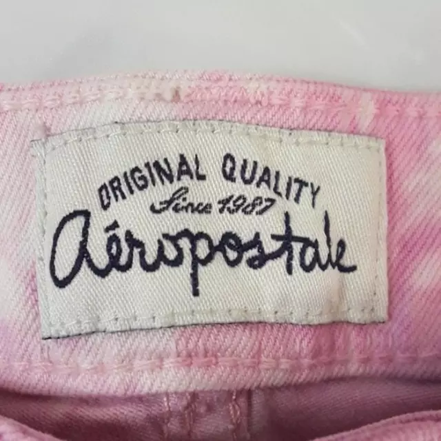 AEROPOSTALE SZ 9 Pink Tie-Dyed Denim Cutoff Frayed Shorts $15.00 - PicClick