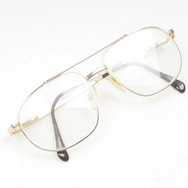Luxottica 140 GEP 18K Italia Vintage Occhiali da Sole Uomo Montatura Pilot