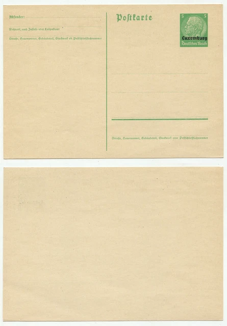 13322 - Luxemburg Ganzsache P 1 - Postkarte - ungebraucht