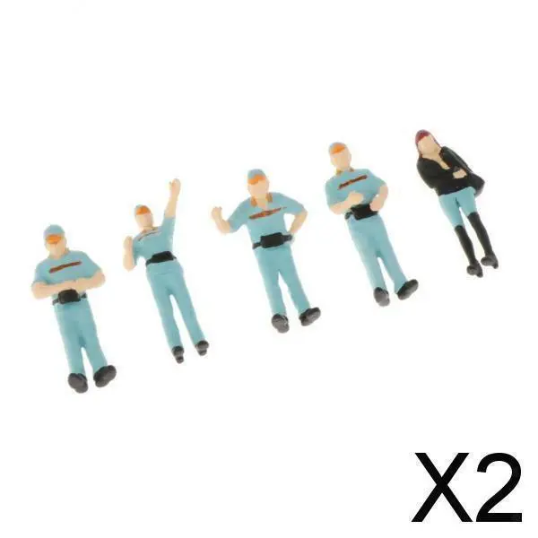 2X Modello in scala 1:64 Tiny People Distributore di benzina Personaggio dei